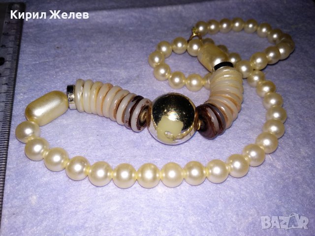 СТАР ВИНТИДЖ ГЕРДАН ПЕРЛЕН ТИП РЕТРО БИЖУ КОЛИЕ 34684, снимка 7 - Антикварни и старинни предмети - 39142193