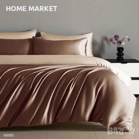 Луксозен комплект от висококачествен памучен сатен Комплектът е от 4 части и съдържа: 1 бр. долен ча, снимка 16 - Спално бельо - 52213624