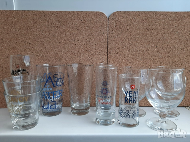 Чаши за уиски, бира, узо, ракия - 11бр.
