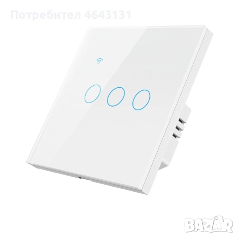 WiFi, смарт сензорен ключ за осветление. Tuya, Smartlife, снимка 3 - Друга електроника - 52310690