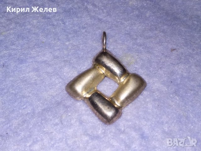 ДИЗАЙНЕРСКИ СТИЛЕН СРЕБЪРЕН АРТ МЕДАЛЬОН СРЕБРО 925 с ЖЪЛТА и БЯЛА ПОЗЛАТА 35454, снимка 7 - Колиета, медальони, синджири - 39373856