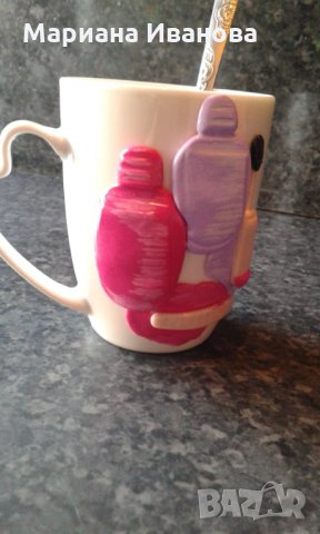 декорирани чаши и лъжички, снимка 6 - Ръчно изработени сувенири - 27371224