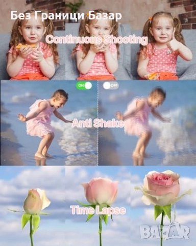 Нов Компактен детски фотоапарат 44MP FHD камера с 16X зуум Камера деца, снимка 3 - Фотоапарати - 52877540