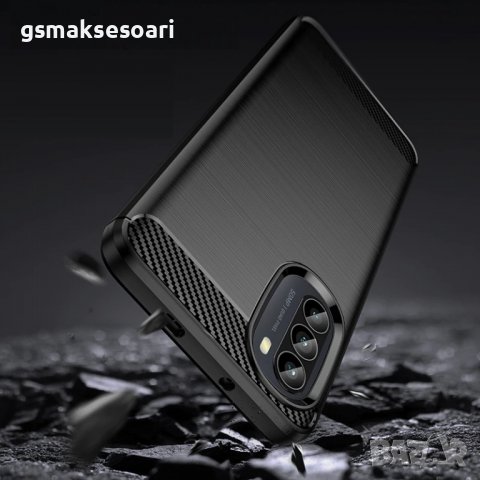 Motorola G52 / G82 - Удароустойчив Кейс Гръб CARBON, снимка 1