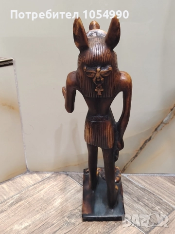 Египетска статуетка на бог Анубис, снимка 3 - Статуетки - 51564528