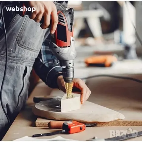 Стъпкови конусовидни свредла за пробиване кръгли дупки в дърво, пластмаса и метал, снимка 5 - Други инструменти - 47989467