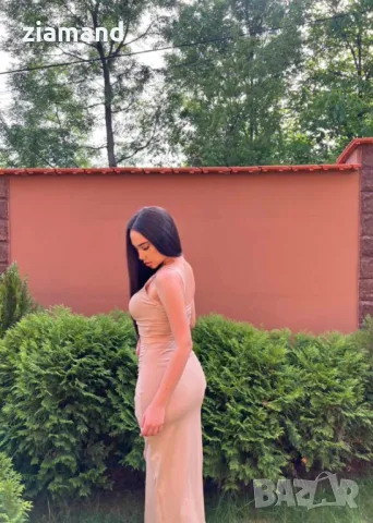 Комплект топ и пола с дълбока цепка бежов, снимка 5 - Комплекти - 48024522