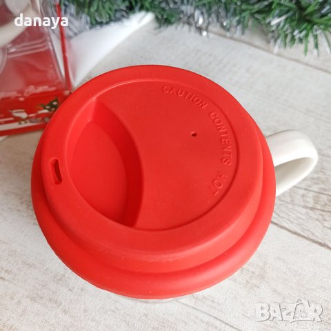 3268 Коледна чаша с капак и лъжичка в подаръчна кутия, 320 мл, снимка 7 - Чаши - 38635860