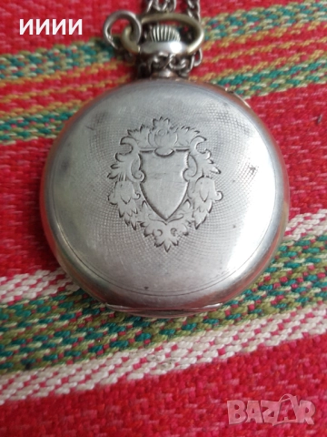 Сребърен джобен часовник OMEGA , снимка 2 - Антикварни и старинни предмети - 52559097