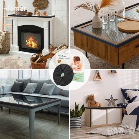 Предпазители за ръбове и ъгли за бебета, черно, 230x3x1.1CM, снимка 6 - Други - 43114034