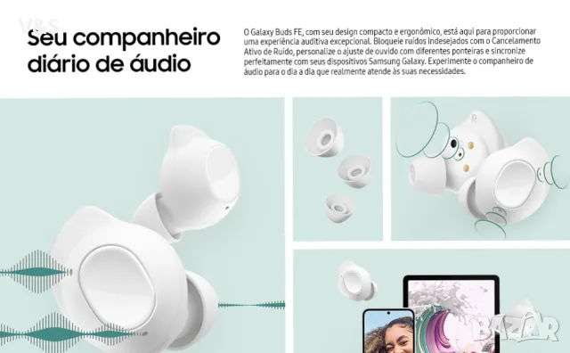 Samsung SM-R400N Galaxy Buds FE Wireless Earbud Headphones Graphite, снимка 8 - Bluetooth слушалки - 49667869