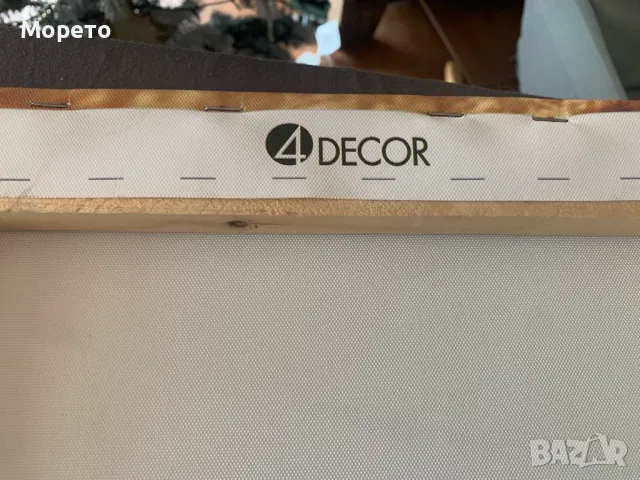 Голяма картина-литография с дървена рамка 45/35 см, снимка 4 - Филателия - 48680446