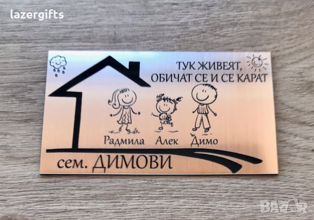 Нов модел :) Семейна табела за врата , снимка 4 - Декорация за дома - 28725253