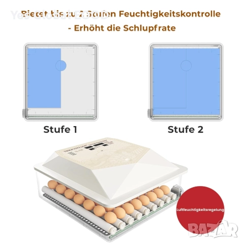 TRIOCOTTAGE инкубатор 56 яйца с автоматично обръщане и контрол, снимка 3 - Друга електроника - 52421725