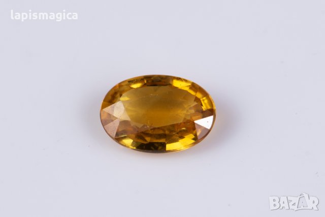 Жълт сапфир 0.45ct овал само нагряван