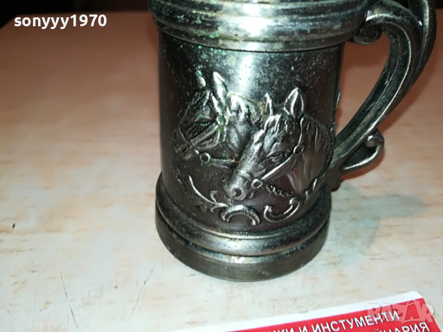 запалка халба с коне-внос англия 2404221104, снимка 4 - Антикварни и старинни предмети - 36549180
