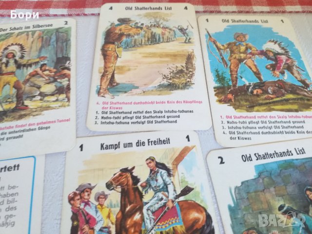 ВИНЕТУ карти за игра WINNETOU-QUARTETT, снимка 6 - Карти за игра - 33674786