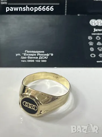 Златен пръстен 14 карата, снимка 3 - Пръстени - 48859492