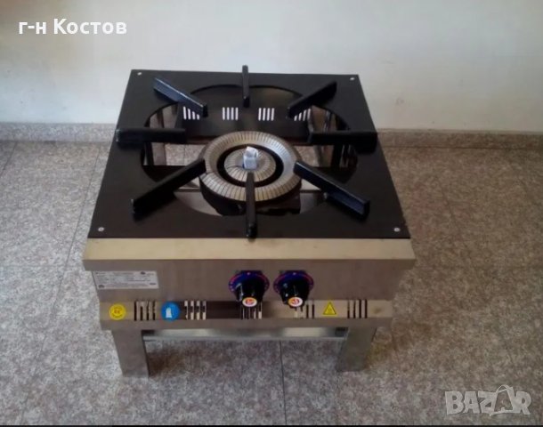 Газов котлон 1-ка. на два кръга със два крана на обикновена газ пропан-бутан (бутилка) и на природна, снимка 2 - Обзавеждане за заведение - 27665459