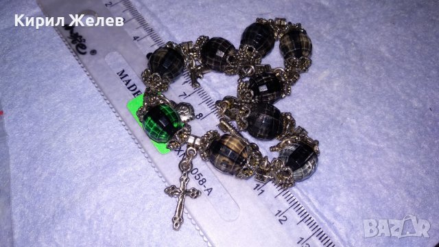 КРАСИВА ПОСРЕБРЕНА МОДНА КРИСТАЛНА АРТ ГРИВНА 32357, снимка 7 - Гривни - 38332436