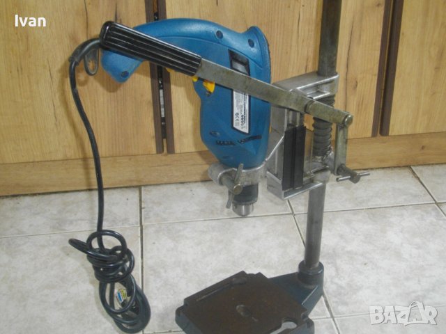 ф43мм-Немска Професионална Стойка За Бормашина-AEG/Нова WOLFCRAFT-Ход 85мм-70мм-Голяма-6кг/8кг-, снимка 11 - Бормашини - 40785030