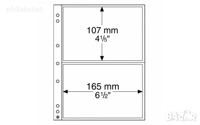 Leuchtturm Numis – 2C листи за две банкноти / 10 бр. /