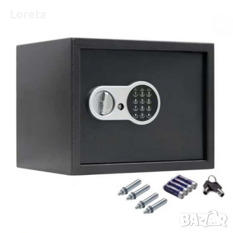 Сейф за ценности Cheffinger с цифрово заключване – батерии и монтажни болтове включени, снимка 2 - Друга електроника - 53436992