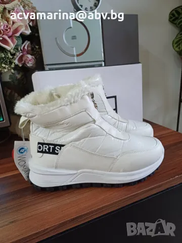 нови бели ботички с топла подплата №39, снимка 7 - Дамски боти - 48189191