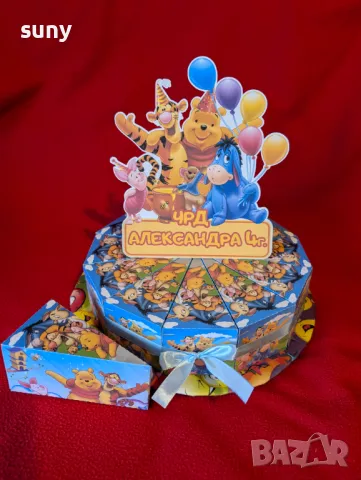 Картонена торта Мечо пух, снимка 2 - Други - 49789091