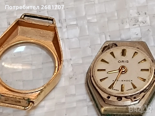 позлатен дамски часовник Oris, снимка 4 - Дамски - 52961367
