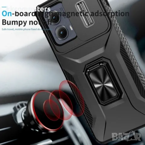 Motorola Edge (2024) 5G Удароустойчив Ring Holder/Lens Protector Калъф и Протектор, снимка 10 - Калъфи, кейсове - 49920428