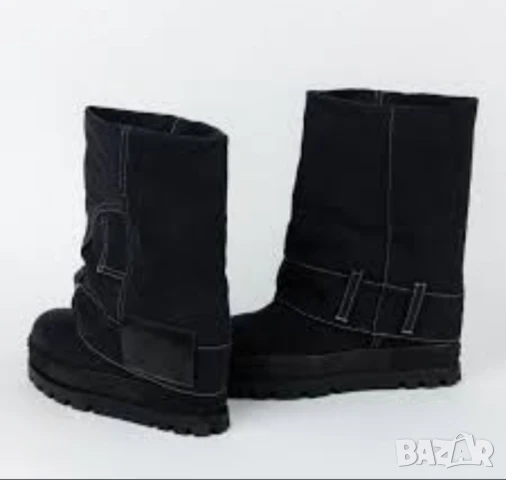 Боти на платформа - черен деним - BP23 