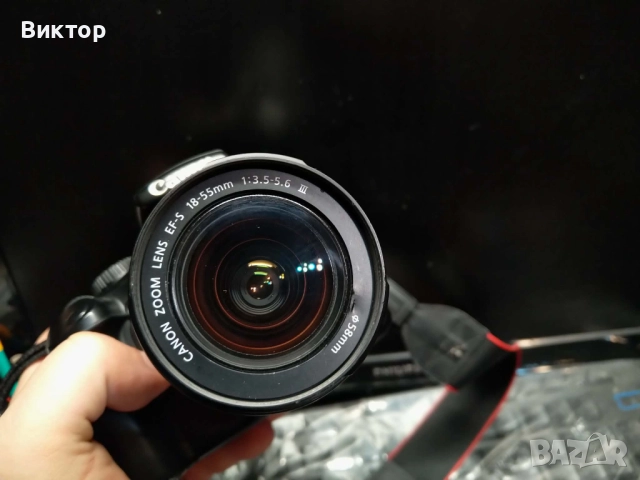 Фотоапарат Canon EOS 1100D с 18-55 обектив, снимка 4 - Фотоапарати - 52867769