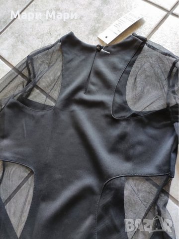 Рокля дълъг ръкав с тюл, снимка 5 - Рокли - 26235760