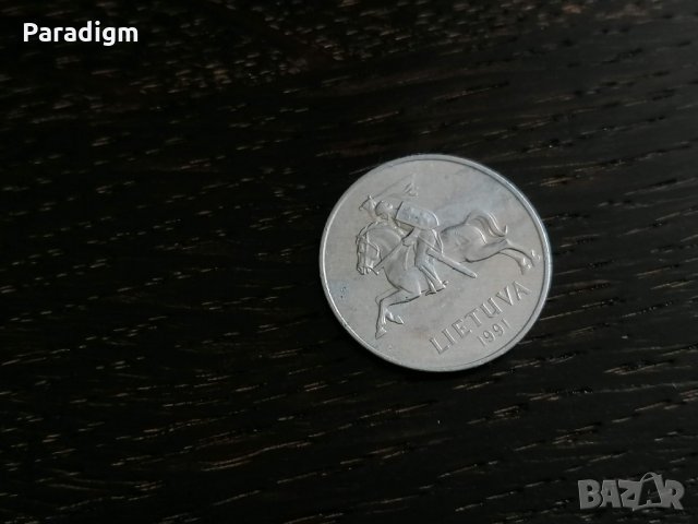 Монета - Литва - 2 цента | 1991г., снимка 2 - Нумизматика и бонистика - 28459552