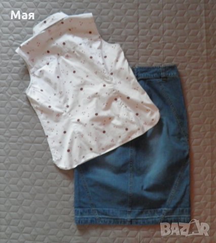 Дамски сет дънкова пола H&M и риза sOliver, снимка 2 - Поли - 26689944