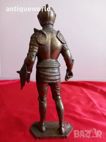 Стара Бронзова Статуетка РИЦАР, снимка 2 - Антикварни и старинни предмети - 48048831