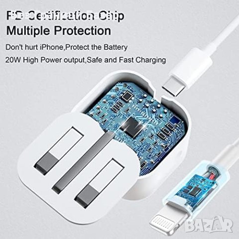 Ново Бързо Зарядно устройство за iPhone 14/13/12/11 Pro - 20W USB-C , снимка 7 - Друга електроника - 43113223