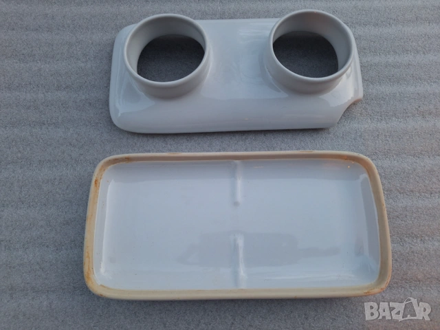 Sagaform керамична поставка за саксийки двойна с подложна чинийка, снимка 2 - Стайни растения - 53375113