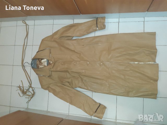 ДЪЛГО КОЖЕНО МАНТО, снимка 2 - Палта, манта - 33245116