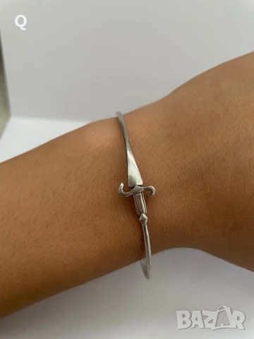 Сребърна твърда гривна, проба 925 (2), снимка 3 - Гривни - 50949253