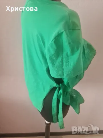 Тениска Зара в зелено с дантела - 8,00лв., снимка 4 - Тениски - 50114582