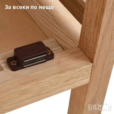 Шкаф за съхранение за баня, орех масив, 39,5x35,5x123 см Код P1084, снимка 3 - Шкафове - 51437459