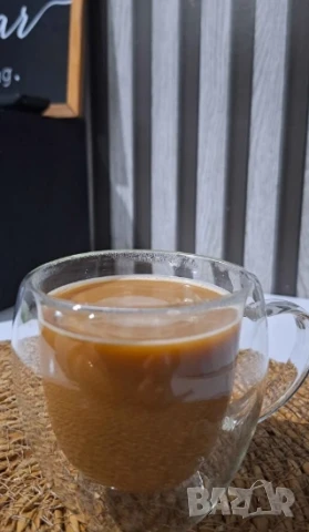 Стъклена чаша за кафе с двойно дъно 200ml
