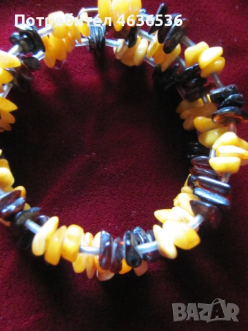Дамска гривна естествен балтийски кехлибар, снимка 6 - Гривни - 53466787