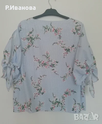 Нежна лятна блузка памук, снимка 2 - Тениски - 50745454
