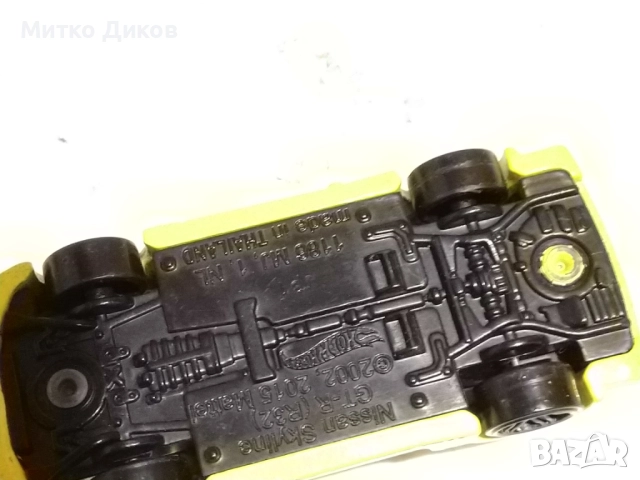 Hot Wheels Nissan Skyline GT-R R32 Yellow Rare Car Vehicle Toy Black Tires колекционерска количка, снимка 5 - Колекции - 52905561