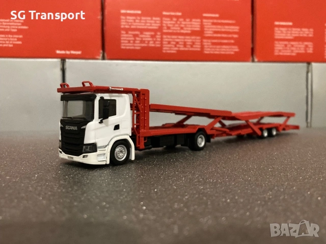 Herpa 1:87 Scania Автовоз, снимка 7 - Колекции - 53275901