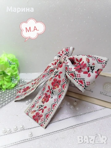 Панделка с фолклорни мотиви, снимка 8 - Аксесоари за коса - 53574130