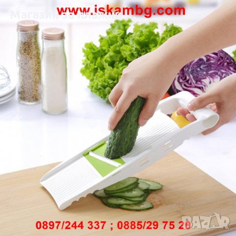 Кухненско ренде за зеленчуци с 5 приставки и държач, снимка 15 - Други - 26979613